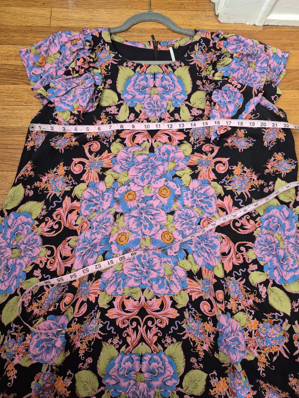 Free People Yara Mini Dress Twilight Combo Floral Size Medium - Picture 8 of 9